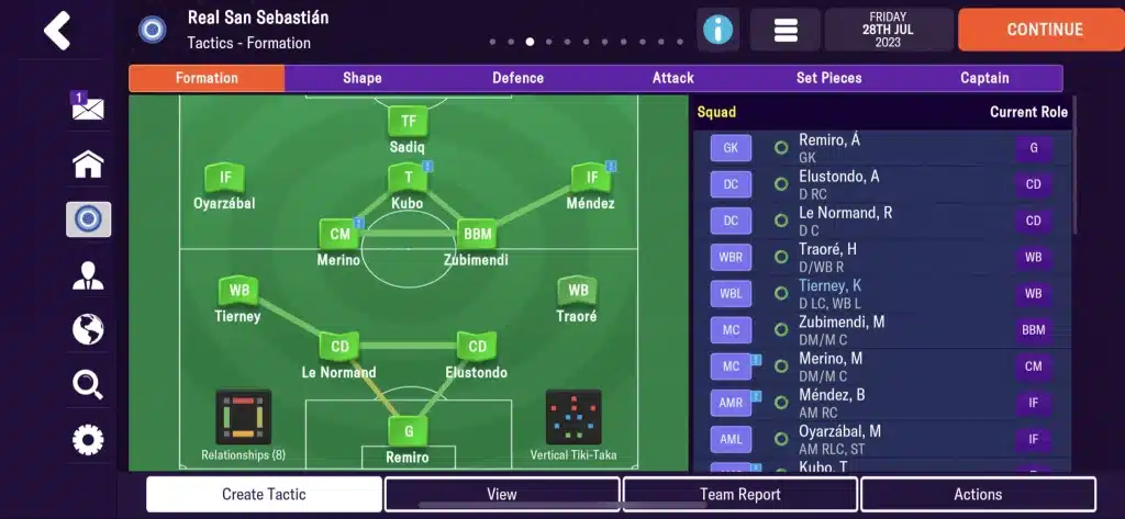 FM 24 Mobile Best Formation