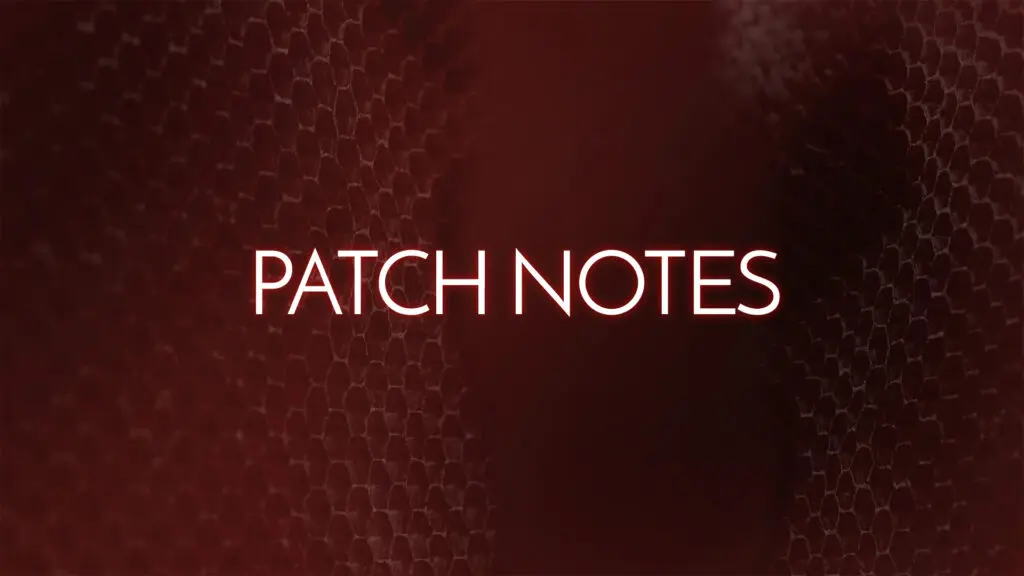 Patch Notes Categories
