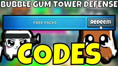 Bubble Gum Tower Defense codes january 2024