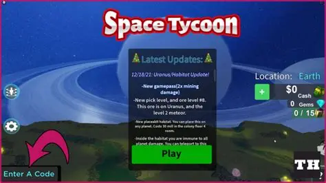 Space Tycoon codes january 2024