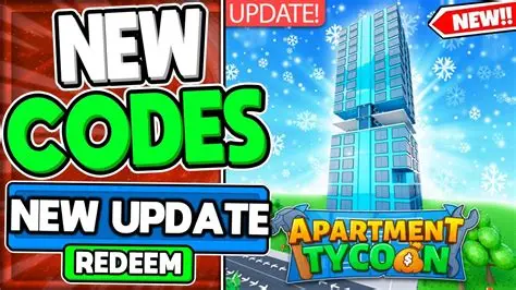 Apartment Tycoon codes january 2024