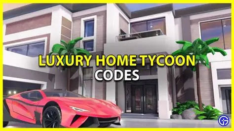 Luxury Home Tycoon codes january 2024